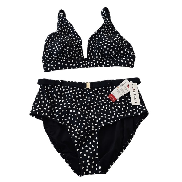 Jantzen Swim Jantzen Belted High Waist Tummy Control 2pc Bikini